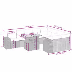 VidaXL 3272780 ensemble de meubles de jardin