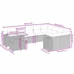 VidaXL 3272782 ensemble de meubles de jardin