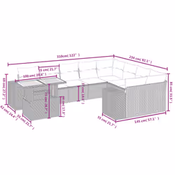 VidaXL 3272798 ensemble de meubles de jardin