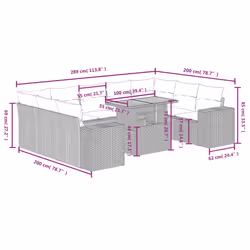 VidaXL 3272802 ensemble de meubles de jardin