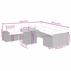 VidaXL 3272827 ensemble de meubles de jardin