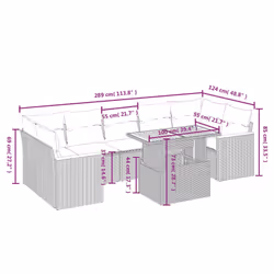 VidaXL 3272990 ensemble de meubles de jardin