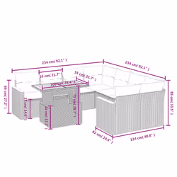 VidaXL 3273002 ensemble de meubles de jardin