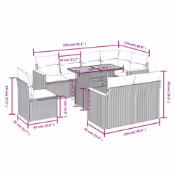 VidaXL 3273172 ensemble de meubles de jardin