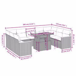 VidaXL 3273221 ensemble de meubles de jardin