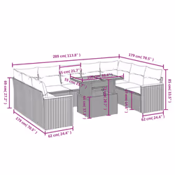 VidaXL 3273223 ensemble de meubles de jardin