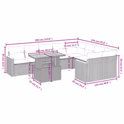 VidaXL 3273235 ensemble de meubles de jardin