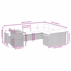 VidaXL 3273240 ensemble de meubles de jardin