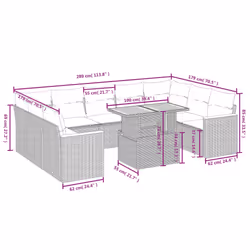 VidaXL 3273246 ensemble de meubles de jardin