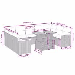 VidaXL 3273247 ensemble de meubles de jardin
