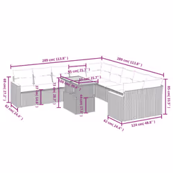 VidaXL 3273261 ensemble de meubles de jardin