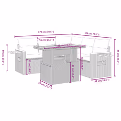 VidaXL 3273513 ensemble de meubles de jardin