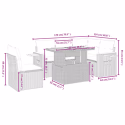 VidaXL 3273522 ensemble de meubles de jardin