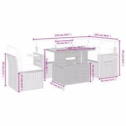 VidaXL 3273524 ensemble de meubles de jardin