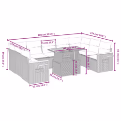 VidaXL 3273664 ensemble de meubles de jardin
