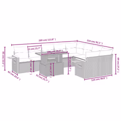 VidaXL 3273673 ensemble de meubles de jardin