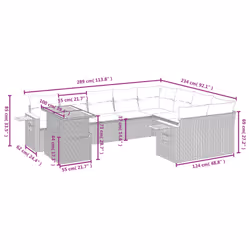 VidaXL 3273683 ensemble de meubles de jardin