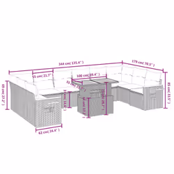 VidaXL 3273690 ensemble de meubles de jardin