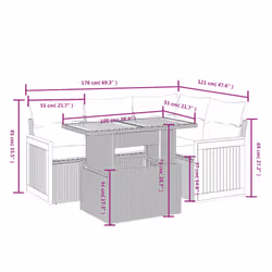 VidaXL 3273940 ensemble de meubles de jardin