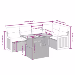 VidaXL 3273951 ensemble de meubles de jardin