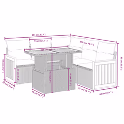 VidaXL 3273957 ensemble de meubles de jardin