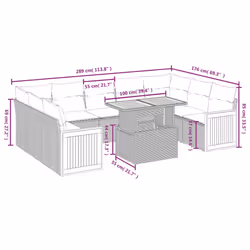 VidaXL 3274101 ensemble de meubles de jardin