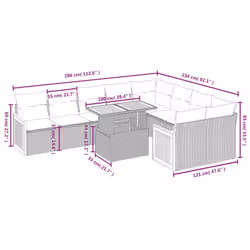 VidaXL 3274117 ensemble de meubles de jardin