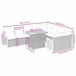 VidaXL 3274118 ensemble de meubles de jardin