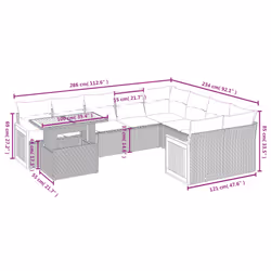 VidaXL 3274121 ensemble de meubles de jardin
