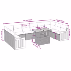 VidaXL 3274129 ensemble de meubles de jardin