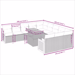 VidaXL 3274145 ensemble de meubles de jardin