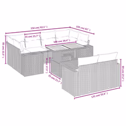 VidaXL 3274591 ensemble de meubles de jardin