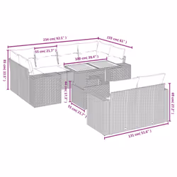 VidaXL 3274593 ensemble de meubles de jardin