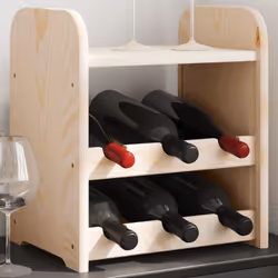 Rangez, vieillissez et présentez votre vin avec style grâce à ce casier à bouteilles en bois ! Bois de pin massif : cette éta ...