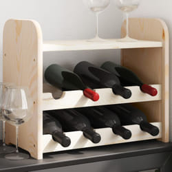 Vidaxl - Casier à vin avec panneau supérieur 43x25x37 cm bois pin massif