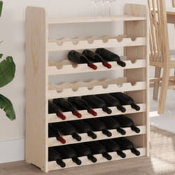 Vidaxl - Casier à vin et panneau supérieur 67,5x25x87 cm bois pin massif