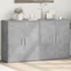 vidaXL Buffets 2 pcs gris béton 60x31x70 cm bois d'ingénierie
