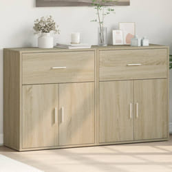 vidaXL Buffets 2 pcs chêne sonoma 60x31x70 cm bois d'ingénierie