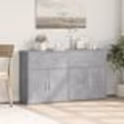 vidaXL Buffets 2 pcs gris béton 60x31x70 cm bois d'ingénierie