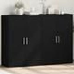 vidaXL Buffets 2 pcs noir 60x31x84 cm bois d'ingénierie