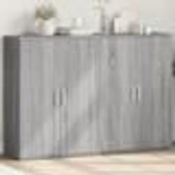 vidaXL Buffets 2 pcs sonoma gris 60x31x84 cm bois d'ingénierie
