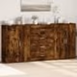 vidaXL Buffets 3 pcs chêne fumé 60x31x84 cm bois d'ingénierie