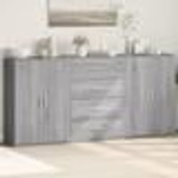 vidaXL Buffets 3 pcs sonoma gris 60x31x84 cm bois d'ingénierie