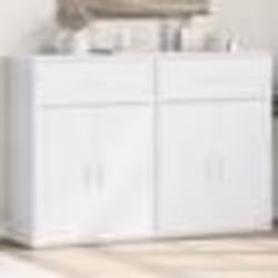 vidaXL Buffets 2 pcs blanc 60x30x84 cm bois d'ingénierie