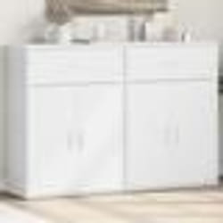 vidaXL Buffets 2 pcs blanc 60x30x84 cm bois d'ingénierie