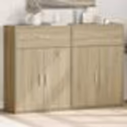 vidaXL Buffets 2 pcs chêne sonoma 60x30x84 cm bois d'ingénierie
