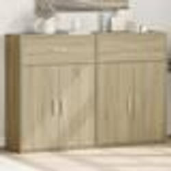 vidaXL Buffets 2 pcs chêne sonoma 60x30x84 cm bois d'ingénierie