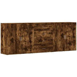 Buffets 3 pcs Chêne fumé Bois d'ingénierie vidaXL