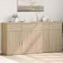 vidaXL Buffets 2 pcs chêne sonoma 79x38x80 cm bois d'ingénierie