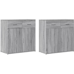 Vidaxl - Buffets 2 pcs sonoma gris 79x38x80 cm bois d'ingénierie